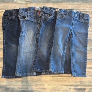Toddler Girls Jeans - 4 pairs (Sz: 2T & 24 mos)